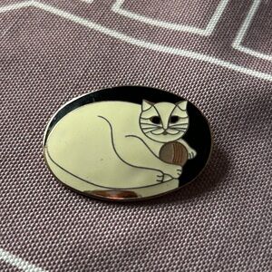 Fish and Crown Vintage Pin